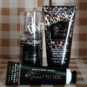 Bath & Body Works A TOAST TO YOU 3PC Travel Mini Bundle